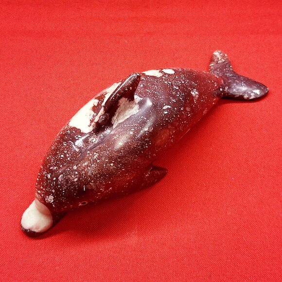Vintage Carved Marble Stone Dolphin Figurine Paperweight Home Decor - Picture 4 of 14
